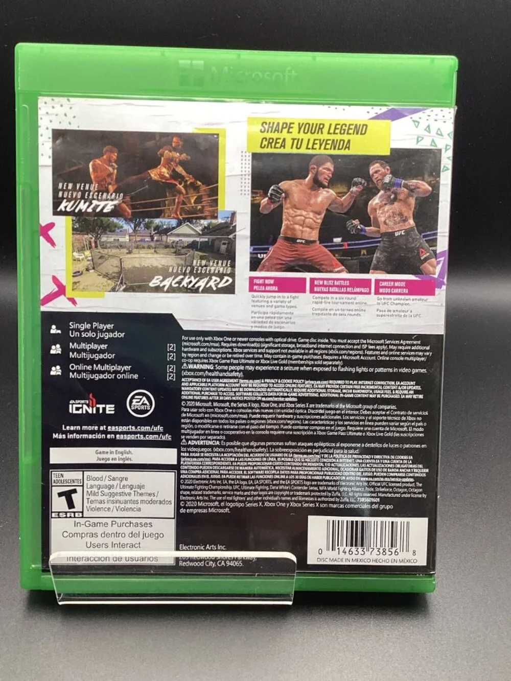 EA Sports UFC 4 Xbox One Game Used Excellent Condition No Manual Video Game Disc